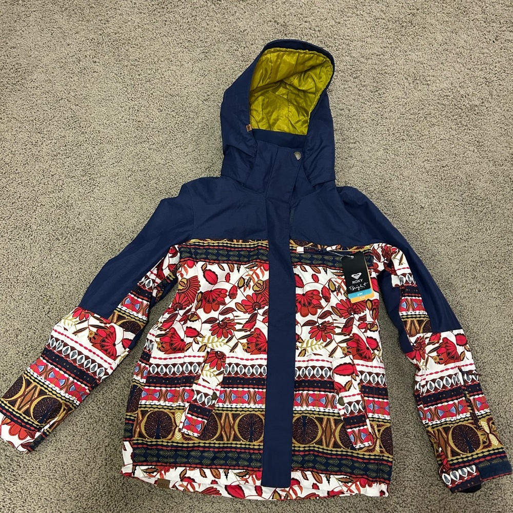 ROXY Womens Jacket Torah Bright Roxy Jetty Block Size Medium New w Tags